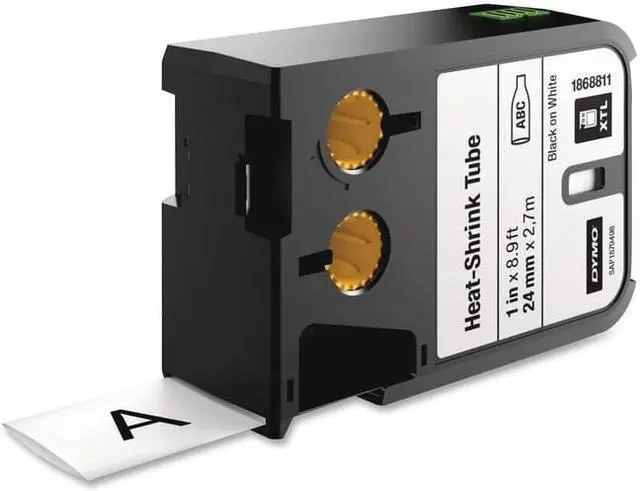 Alt view image 5 of 7 - Xtl Heat-Shrink Tube Labels, 1" X 9.5 Ft, White/black Print