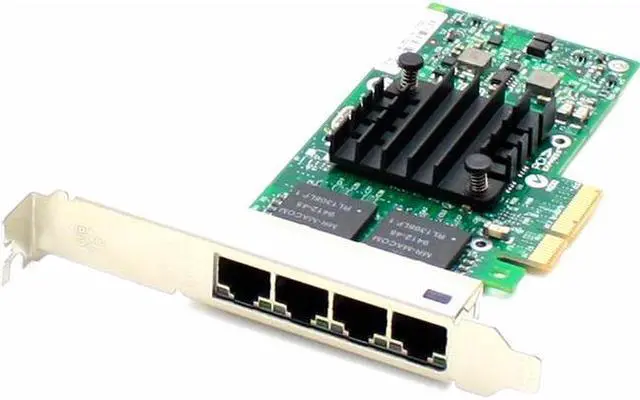 Alt view image 7 of 8 - AddOn HP 629135-B21 Comparable 10/100/1000Mbs Quad Open RJ-45 Port 100m PCIe x4 Network Interface -