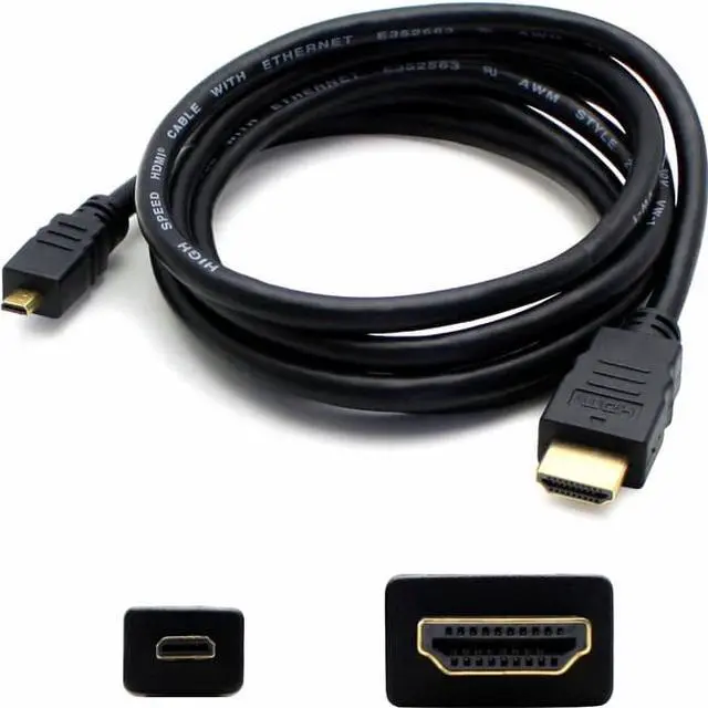 Alt view image 4 of 6 - 5PK 3ft HDMI 1.4 Male to Micro-HDMI 1.4 Male Black Cables For Resolution Up to 4096x2160 (DCI 4K) -