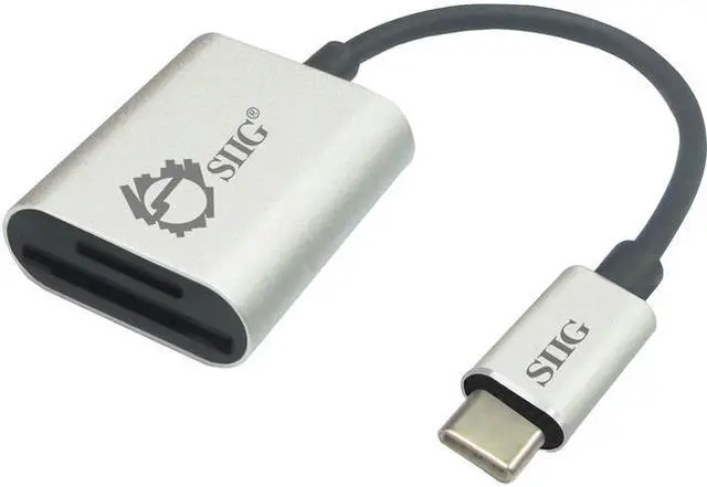 Main image of SIIG JU-MR0F12-S1 Usb-C 2-In-1 Card Reader - Card Reader - 2 In 1 (Multi-Format) - Usb 3.0