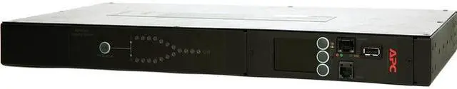 Alt view image 4 of 5 - APC AP4434 Rack Automatic Transfer Switch - Redundant Switch (Rack-Mountable) - Ac 208 V - Ethernet 10/100, Rs-232, Usb - Output Connectors: 9 - 1U - Black