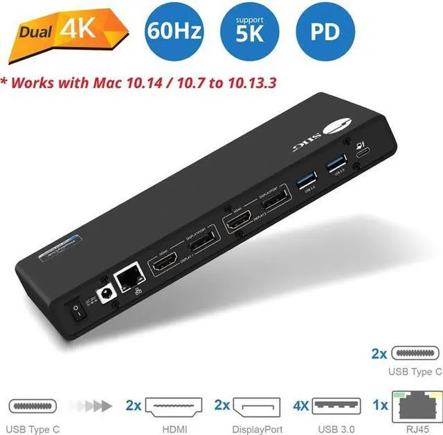 Alt view image 10 of 20 - USB 3.1 TYPE-C DUAL 4K DOCKING