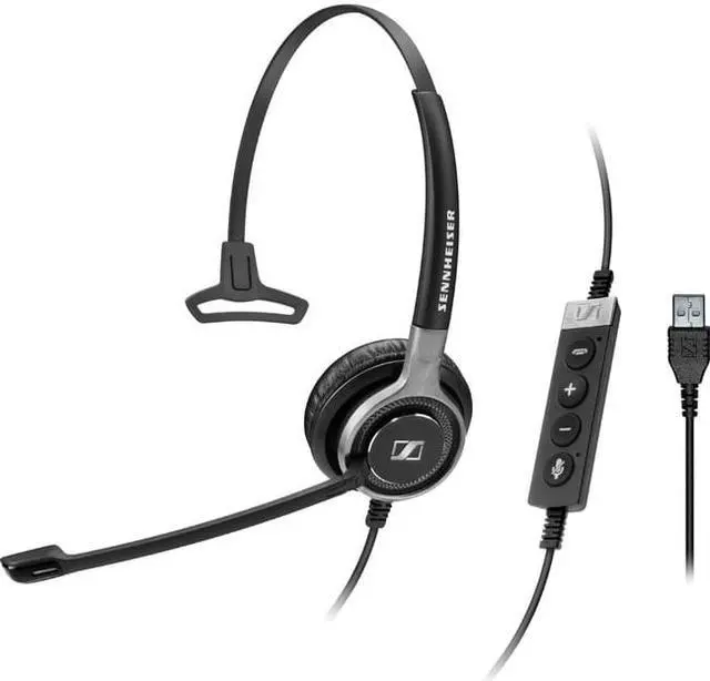 Alt view image 3 of 10 - Sennheiser SC 630 USB ML (504552) - Single-Sided Business Headset | For Skype for Business | with HD Sound, Ultra Noise-Cancelling Microphone & USB Connector (Black)
