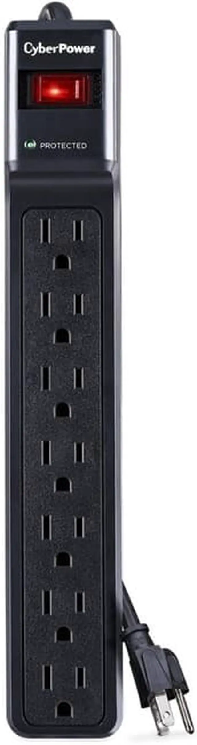 Alt view image 5 of 15 - CyberPower Systems USA CSB7012 CyberPower CSB7012 Essential 7-Outlets Surge Suppressor with 1500 Joules and 12FT Cord - 7 x NEMA 5-15R - 1500 J - 125 V AC Input