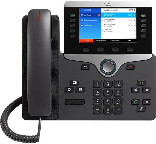 Alt view image 7 of 9 - Cisco 8861 IP Phone - Wall Mountable, Desktop - Charcoal - 1 x Total Line - VoIP - Caller ID - User
