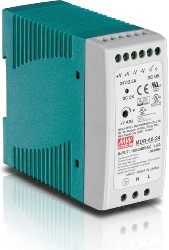 Alt view image 9 of 11 - TRENDnet TI-M6024 DIN Rail 24V 60W Power Supply for TI-G50, TI-G62, TI-G80, TI-F11SFP