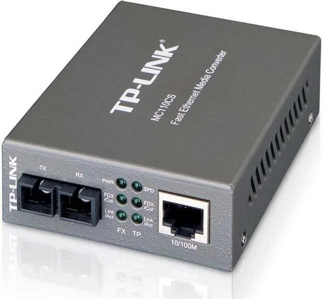 Alt view image 3 of 4 - TP-LINK MC110CS Fast Ethernet Media Converter 10/100 Mbps 1 x 100M SC port 1 x 100M RJ45 port (Auto MDI/MDIX)