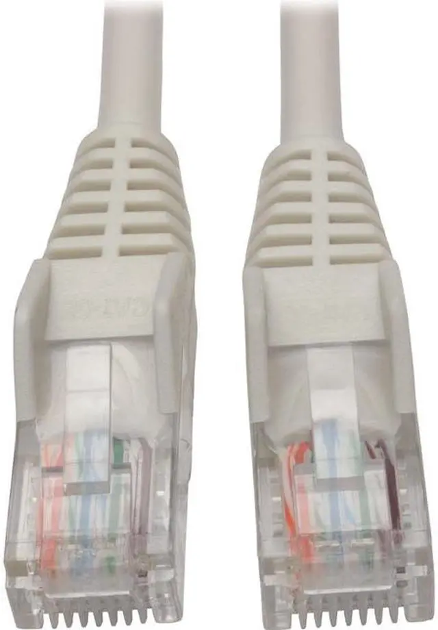 Alt view image 9 of 17 - Tripp Lite N001-015-WH Cat5E 350 Mhz Snagless Molded Utp Patch Cable (Rj45 M/M) , White, 15 Ft. - Patch Cable - Rj-45 (M) To Rj-45 (M) - 15 Ft - Utp - Cat 5E - Ieee 802.3Ab/Ieee 802.5 - Molded, Snagl