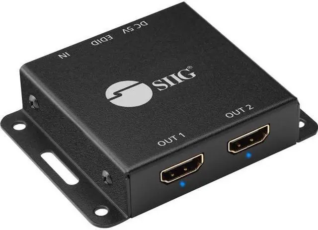 Alt view image 7 of 20 - Siig 2-Port Hdmi 2.0 Hdr Mini Splitter Amplifier With Edid Management
