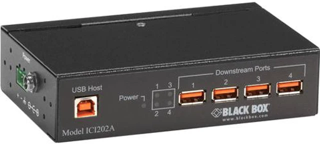 Alt view image 2 of 2 - Black Box ICI202A Box Industrial-Grade Usb Hub, 4-Port With Isolation - Usb - External - 4 Usb Port(S) - 4 Usb 2.0 Port(S)