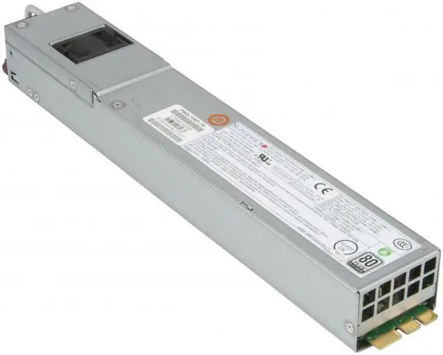 Alt view image 4 of 10 - Supermicro PWS-706P-1R 1U 700/750W Single Output Power Supply Platinum level, 54.5mm width