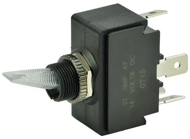 Alt view image 7 of 7 - BEP SPST Lighted Toggle Switch - Red LED - 12V - ON/OFF
