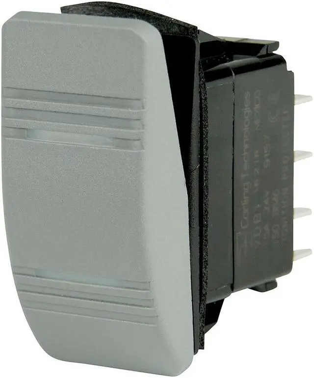 Alt view image 8 of 8 - BEP DPDT Contura Switch - 2-Amber LEDs - Gray - ON/ON