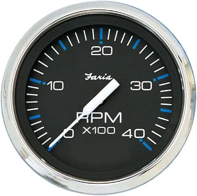 Alt view image 5 of 5 - FARIA BEEDE INSTRUMENTS 33742 Faria 4" Tachometer - 4,000 RPM (Diesel - Mechanical Takeoff  and  Var Ratio Alt) - Chesapeake Black SS