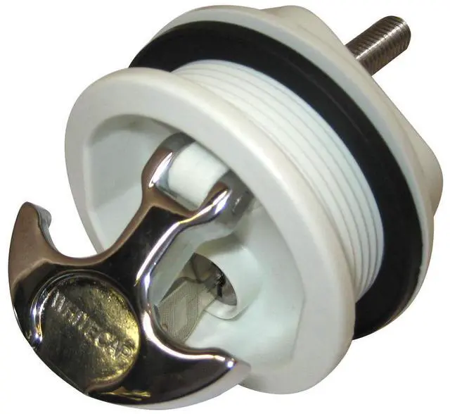 Alt view image 7 of 7 - WHITECAP T-HANDLE LATCH CP ZAMAC/WHITE NYLON LOCKING S-226WC