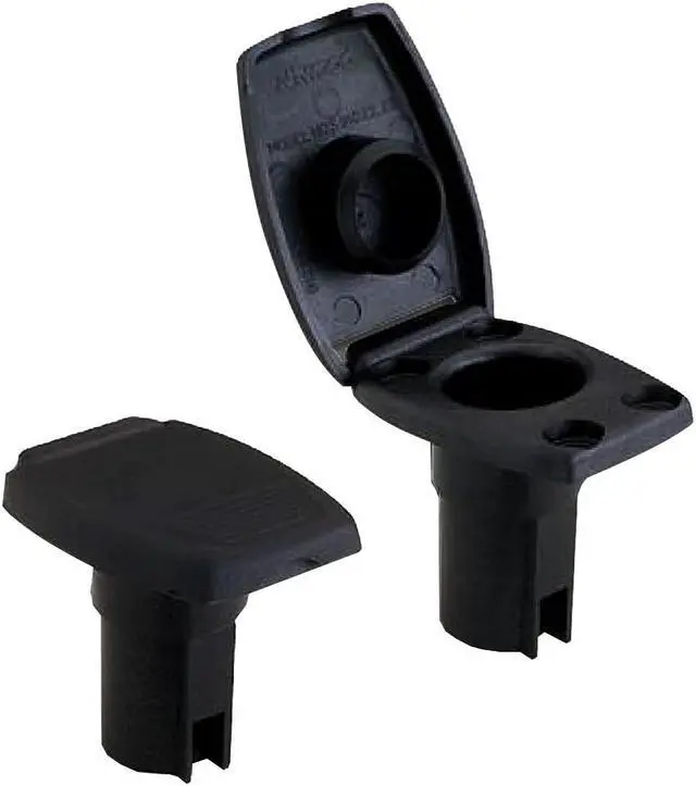 Alt view image 9 of 9 - Attwood Oval 2-Pin Base f/Angled Pole - Black