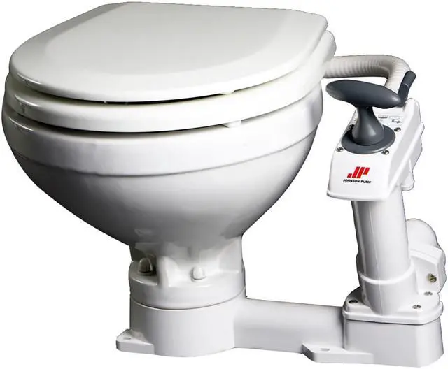 Alt view image 2 of 6 - JOHNSON PUMP COMPACT MANUAL TOILET 80-47229-01
