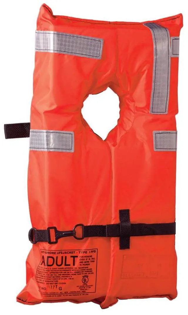 Alt view image 5 of 5 - KENT SPORTING GOODS KENT TYPE 1 ADULT COLLAR STYLE LIFE JACKET 100100-200-004-12