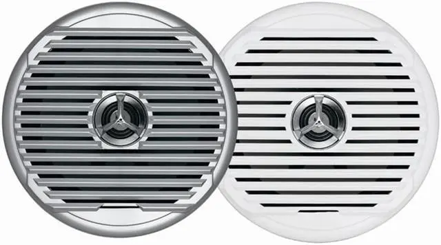 Alt view image 10 of 10 - Jensen Silver/White MSX65R coaxial Waterproof Speakers-6.5, 150 Watt
