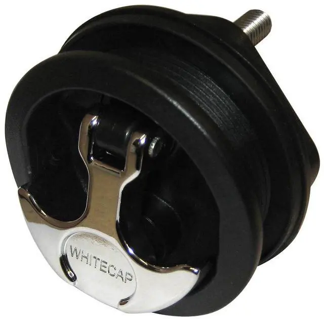 Alt view image 7 of 7 - WHITECAP T-HANDLE LATCH  CP ZAMAC/BLACK NYLON NO LOCK S-230BC