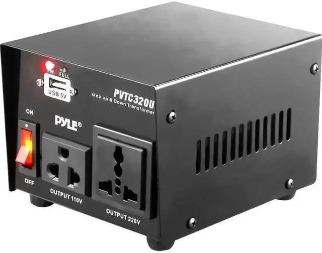 Alt view image 6 of 10 - New Pyle PVTC320U 500 Watt Step Up and Step Down Voltage Converter Transformer with USB Charging Port - AC 110/220V