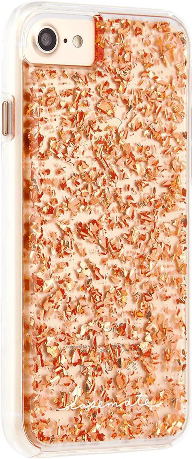 Alt view image 2 of 9 - Case-Mate Karat Case for iPhone 8/7/6/6s - Rose Gold/Clear