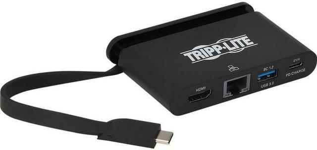 Alt view image 6 of 20 - Tripp Lite U444-T6N-H4GUBC Docking Station - for Notebook/Tablet PC/Desktop PC/Smartphone - 100 W - USB 3.1 Type C - 3 x USB Ports - 1 x USB 3.0 - Network (RJ-45) - HDMI - Thunderbolt - Wired