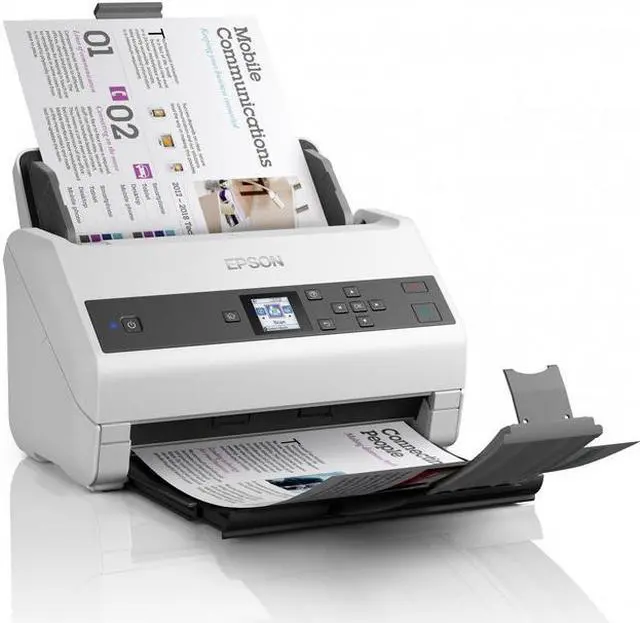 Alt view image 7 of 10 - Epson WorkForce DS-870 Sheetfed Scanner 600 dpi Optical B11B250201