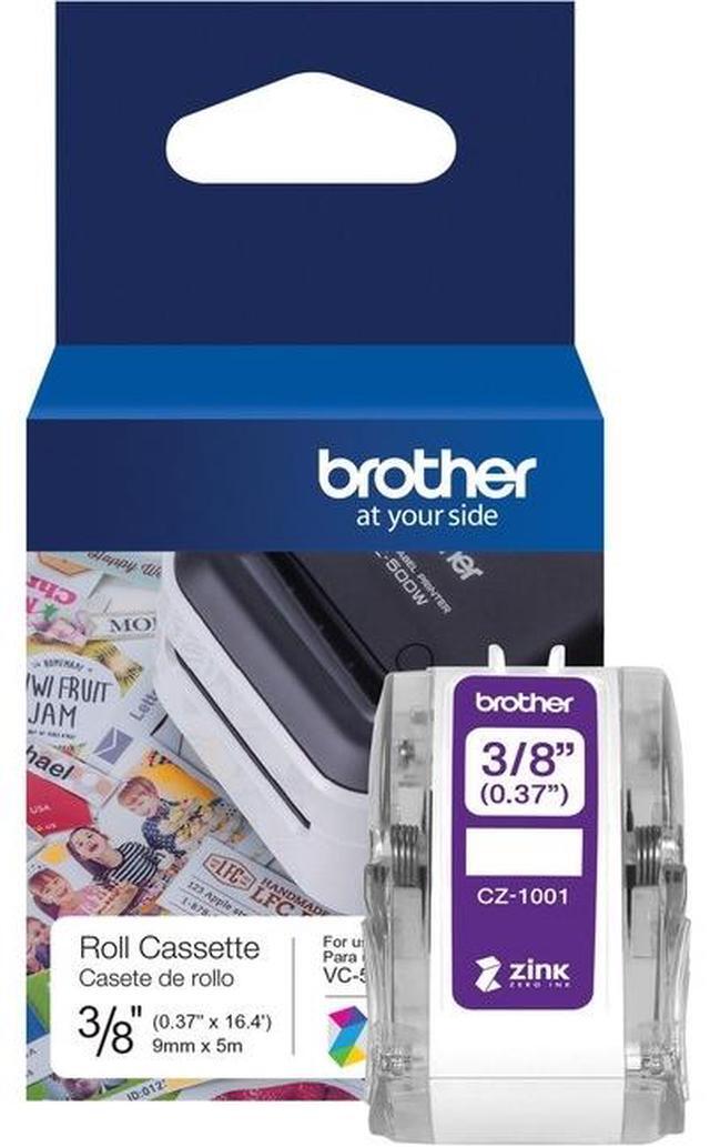 Alt view image 4 of 19 - Brother Genuine CZ-1001 3/8" (0.37") 9mm wide x 16.4 ft. (5 m) long label roll featuring ZINK® Zero Ink technology - 3/8" Width x 16 13/32 ft Length - Zero Ink (ZINK)