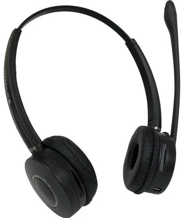 Alt view image 12 of 20 - ZuM Maestro Bluetooth Wireless Headset with Base Station - Dual Ear version for full Stereo effect.  Noise Canceling Mic.