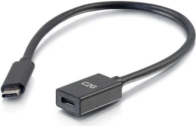 Alt view image 7 of 8 - C2G 28657 1FT USB-C TO C 3.1 (GEN 2) MALE TO FEMALE EXTENSION CABLE (10GBPS)