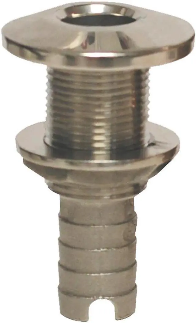 Alt view image 6 of 6 - Groco Stainless Steel Hose Barb Thru-Hull Fitting - 1"