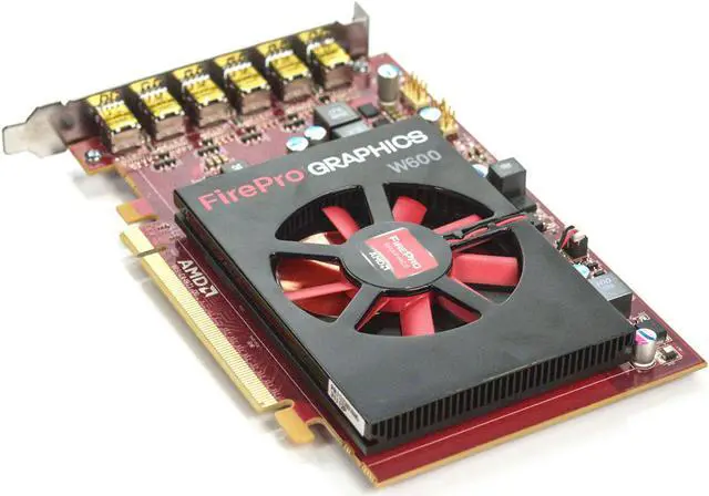 Alt view image 4 of 6 - Dell ATI AMD FirePro W600 2GB GDDR5 6 Mini DisplayPort PCI-E Video Card 7M60C