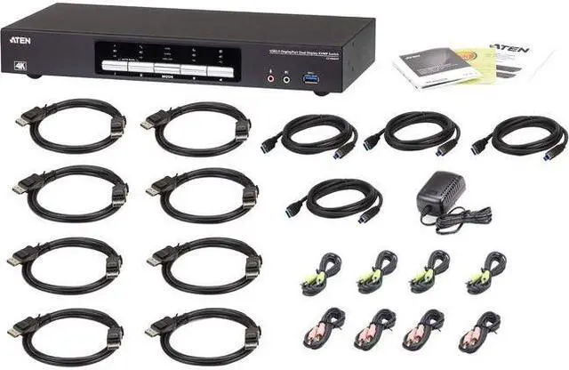 Alt view image 3 of 13 - 2 Port USB3.0 4K DisplayPort Dual Display KVMP