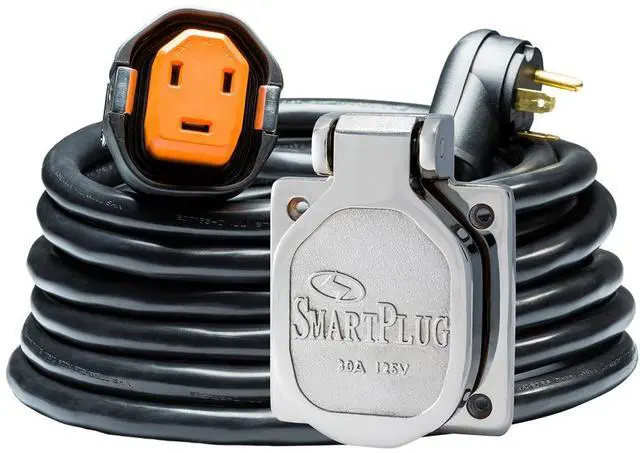 Main image of SmartPlug RV Kit 30 AMP Dual Configuration Cordset & Stainless Steel Inlet Combo - 30'