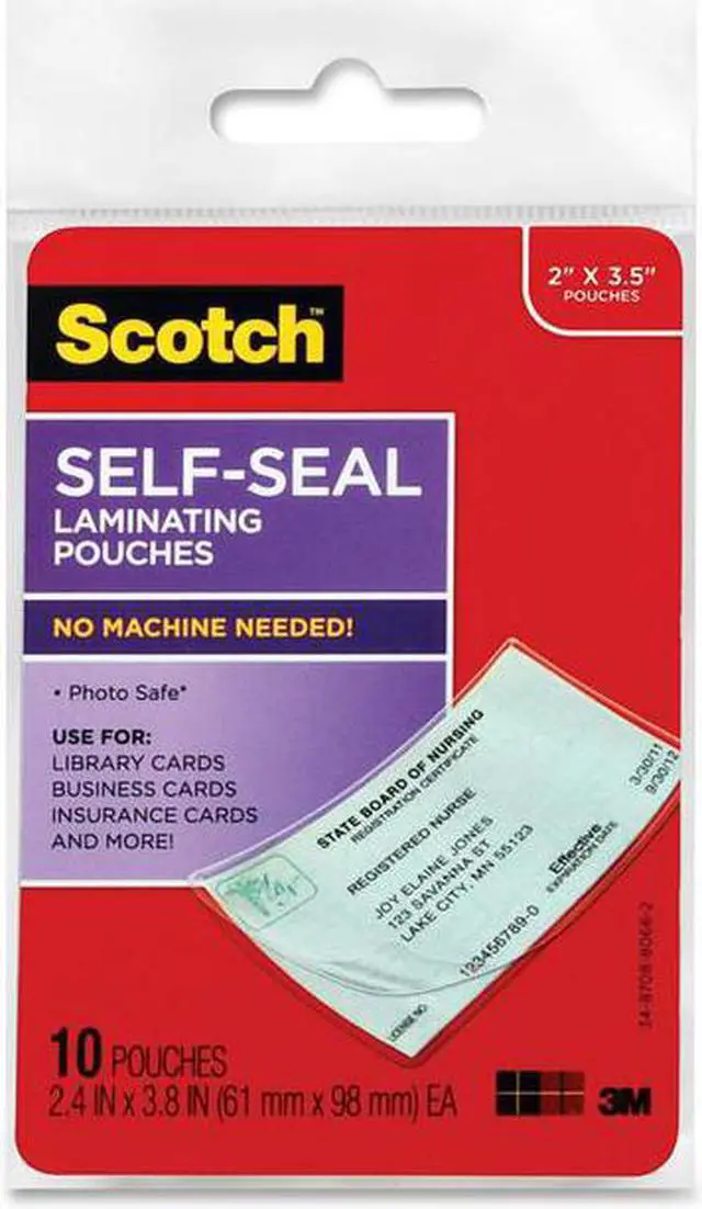 Alt view image 9 of 15 - Scotch PROTECTOR SHEET BIZCRD 10PK LS85110G
