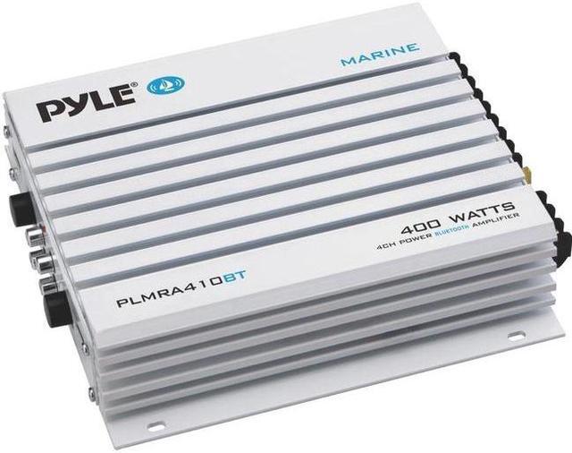 Main image of Pyle Audio PLMRA410BT Pyle Elite PLMRA410BT Marine Amplifier - 400 W PMPO - 4 Channel - Class AB - 15 Hz to 30 kHz - MOSFET Power Supply