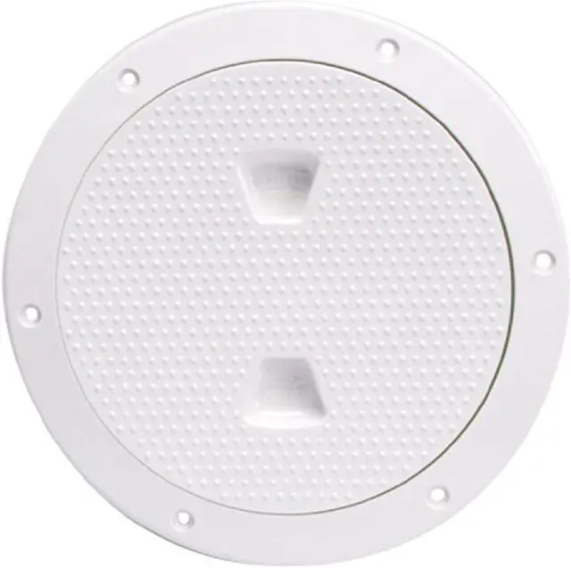Alt view image 8 of 8 - Beckson DP62-W Screw-Out Deck Plate - 6", White w/Diamond Texture