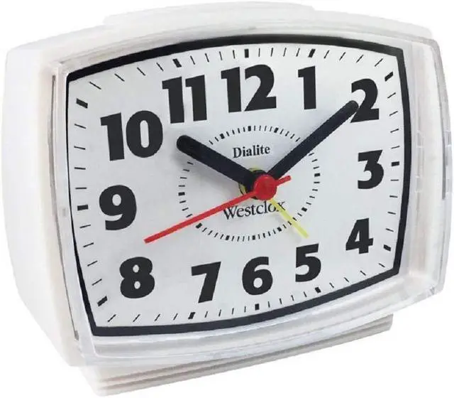 Main image of Westclox 22192 Quartz Analog Alarm Clock, White