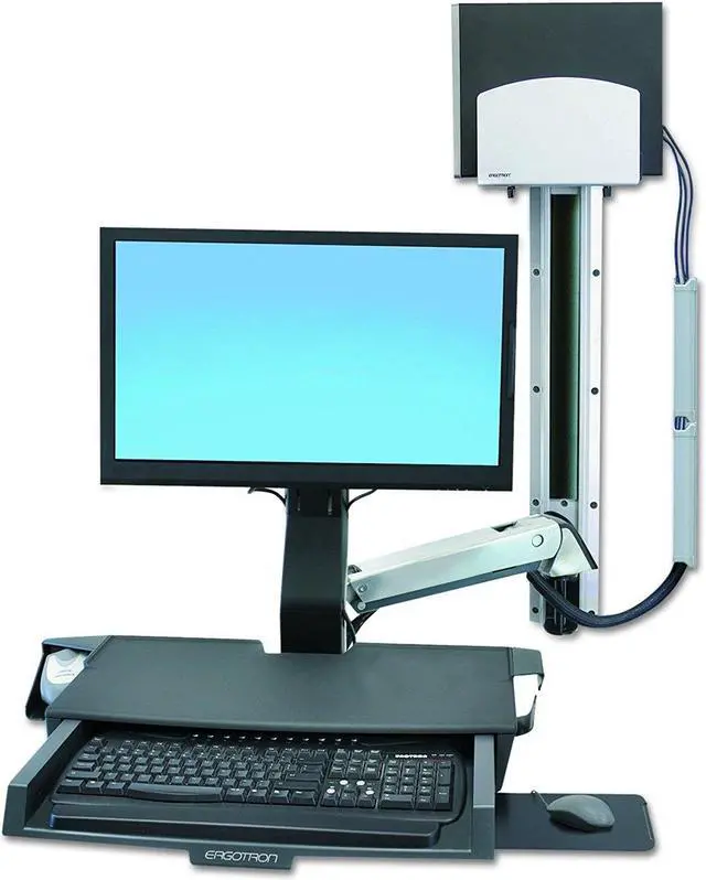 Alt view image 13 of 20 - Ergotron StyleView Multi Component Mount for CPU, Flat Panel Display, Mouse, Keyboard