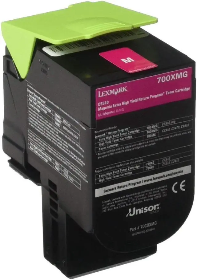 Alt view image 3 of 7 - LEXMARK 70C0XMG Extra High Yield Return Program Toner Cartridge, Magenta