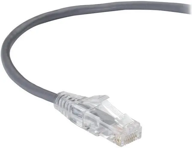 Alt view image 2 of 3 - Black Box C6PC28-GY-10 Slim-Net Cat6 Patch Cable Gray 10Ft