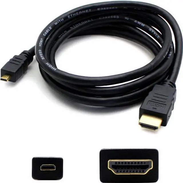 Alt view image 3 of 6 - AddOn - Accessories 3ft (30cm) HDMI to Micro-HDMI Adapter Cable - Male to Male