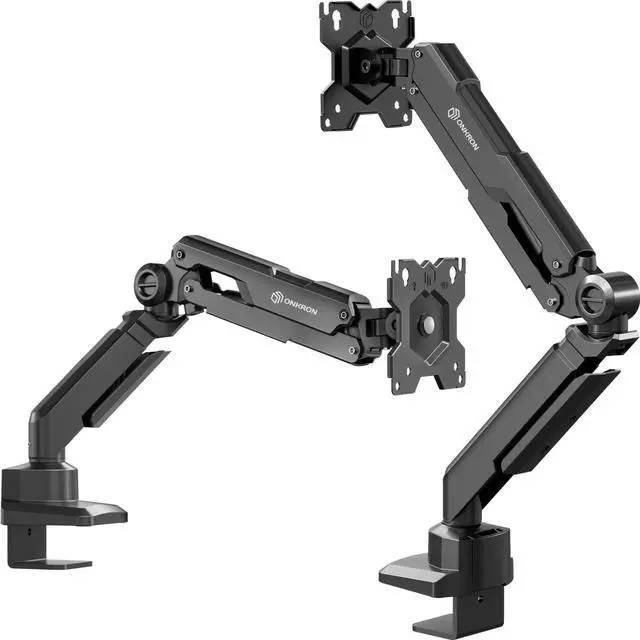 Alt view image 4 of 7 - ONKRON Monitor Arm - Full Motion Desk Mount for 13 - 34 Inch Flat or Curved Screens up to 22 lbs - Single Monitor Desk Mount - Adjustable Gas Spring Monitor Arm, VESA 75x75 100x100, Black