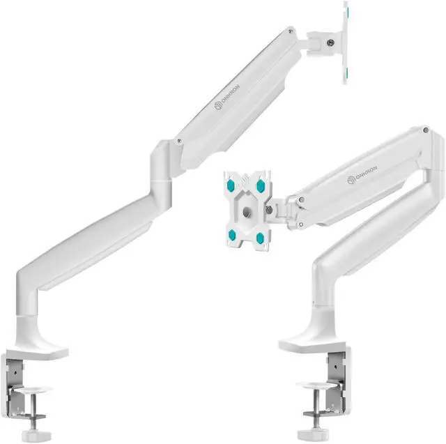 Alt view image 2 of 7 - ONKRON Monitor Arm-Full Motion Desk Mount for 13-32 Inch Flat or Curved Screens up to 19.8 lbs- Single Monitor Desk Mount-Adjustable Gas Spring Monitor Arm, VESA 75x75,100x100, White