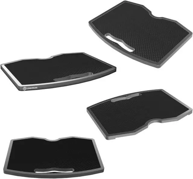 Alt view image 2 of 7 - ONKRON Equipment Tray for Mobile TV Stand TV Cart TS1881 Height Adjustable Shelf Black -APT1881