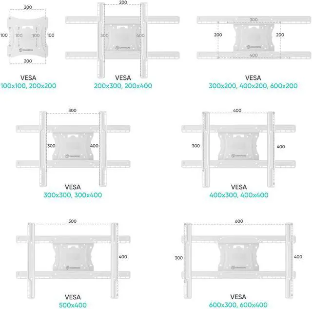 Alt view image 6 of 7 - ONKRON TV Mount TV Wall Mount with Swivel and Tilt for Most 40-75 Inch TV, Full Motion TV Mount with Articulating Arms, Max VESA 600x400mm, 150 lbs. Loading, 16 inch Studs M7L White