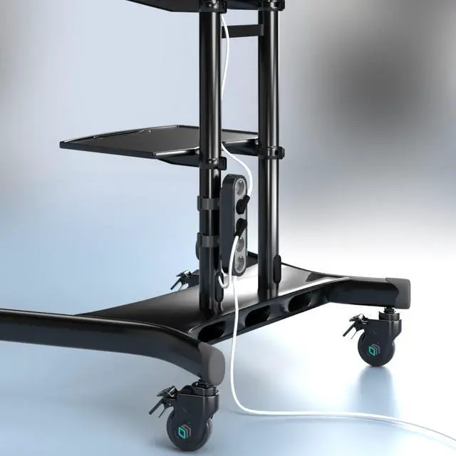 Alt view image 5 of 5 - ONKRON Power Strip Surge Protector Mounting Bracket for TS1881 TV Stand Column Diameter 50 mm (APS1881) Black