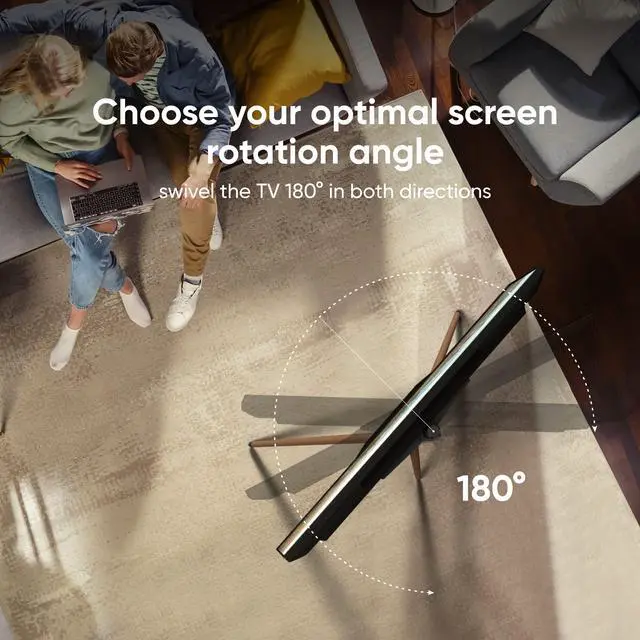 Alt view image 4 of 7 - ONKRON Easel TV Stand for 32 - 65 Inch Screen up to 77 lbs, Height Adjustable TV Stand Swivel 360°, max VESA 400x400 Wooden TV Tripod Stand Floor Standing / Universal Floor Television Stand Black