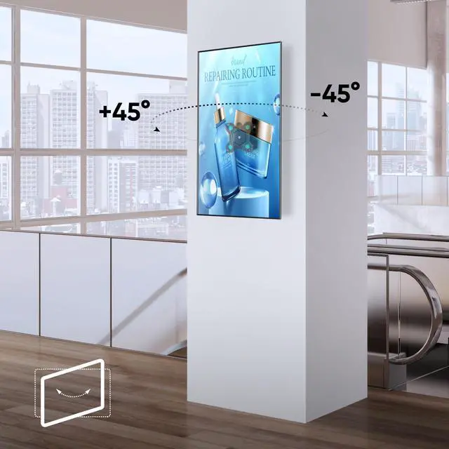 Alt view image 5 of 7 - ONKRON Small TV Wall Mount for 10 - 35 Inch Screen up to 44 lbs, 360° Rotating TV Mount Low Profile with Swivel and Tilt VESA 75x75 & 100x100, Full Motion Wall Mount Monitor Bracket Black